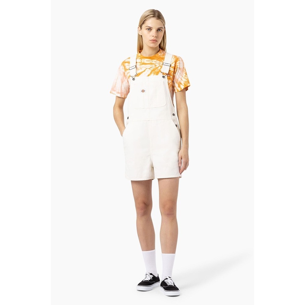 Dickies Women's Duck Bib Shortalls Women's Size XL White Overalls